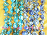 five strands of multicolor teeth shaped shell strands